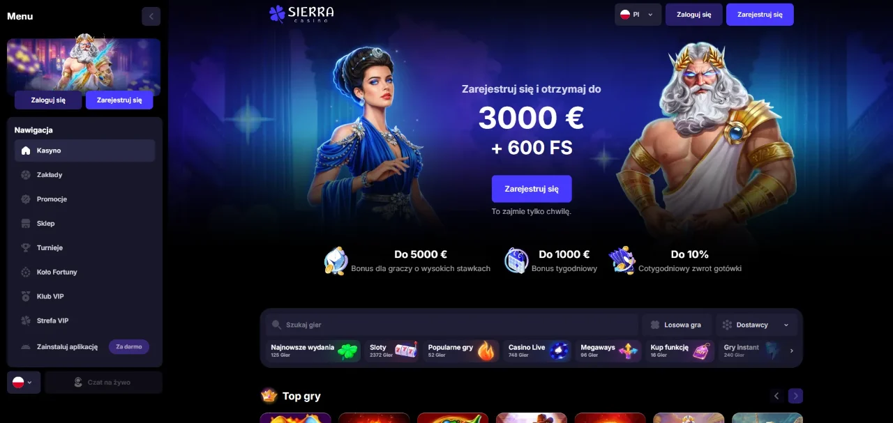 Sierra Casino – Oficjalna Strona Kasyna Online w Polsce